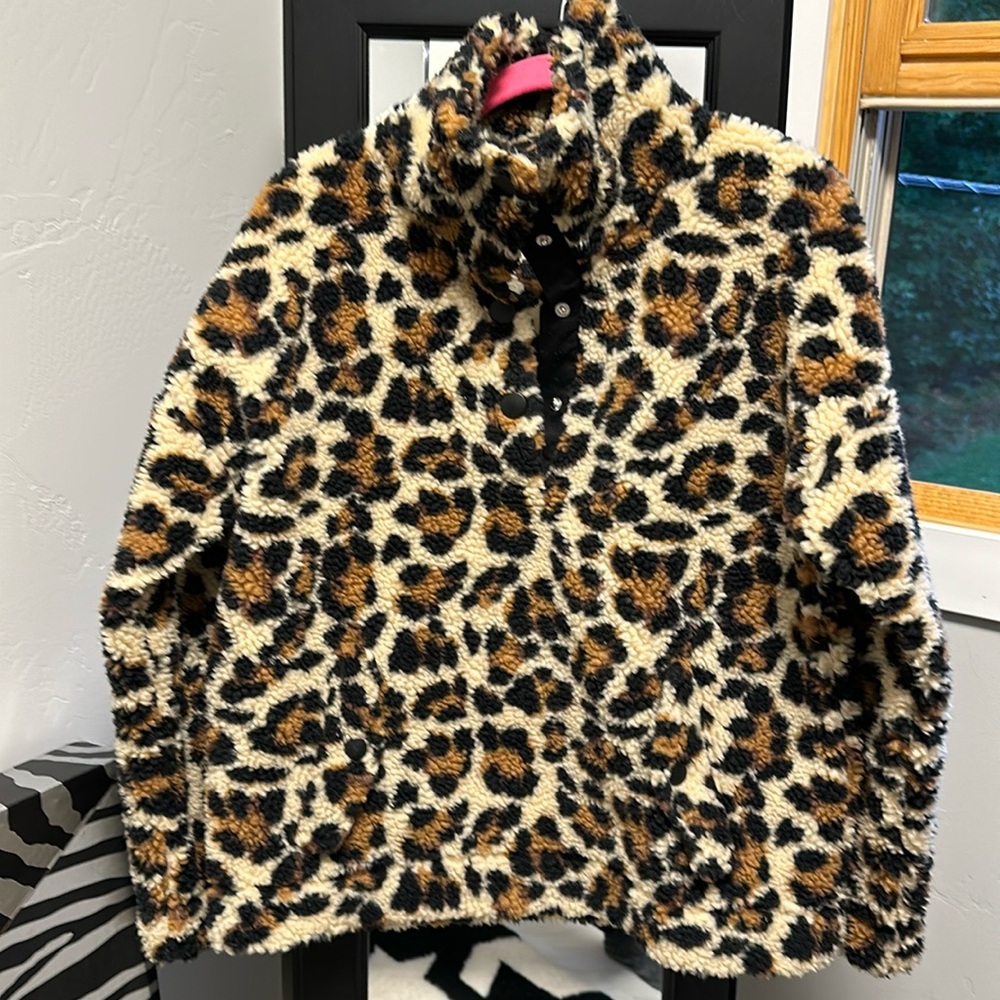 JCrew Vintage Fleece Animal Print